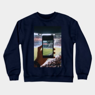 football on a cellphone Crewneck Sweatshirt